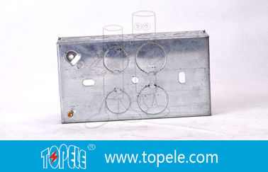 Galvanized Electrical Metal Conduit Box , Square Electrical Boxes And Covers for Lighting Fixture