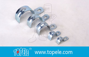 Galvanized 1 Inch EMT Conduit Fittings , One Hole EMT Conduit Strap
