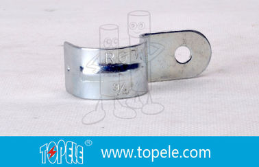 Galvanized 1 Inch EMT Conduit Fittings , One Hole EMT Conduit Strap