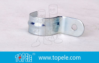 Galvanized 1 Inch EMT Conduit Fittings , One Hole EMT Conduit Strap