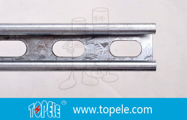 Black Galvanized 41X41MM Unistrut Channel , HDG Slotted / Plain Strut Channel to Support Conduits