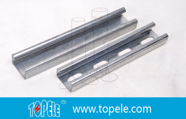 Black Galvanized 41X41MM Unistrut Channel , HDG Slotted / Plain Strut Channel to Support Conduits