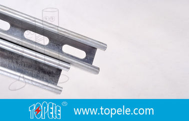 Black Galvanized 41X41MM Unistrut Channel , HDG Slotted / Plain Strut Channel to Support Conduits