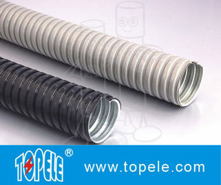 Electrical Galvanized Steel PVC Flexible Conduit And Fittings Grey