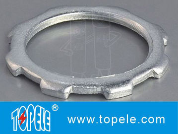 ISO Standard Zinc Conduit Locknut Conduit Electrical Fittings For Rigid / IMC / EMT