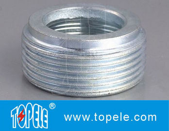 Electrical IMC Conduit Fittings Zinc Plated Steel Reducing Bushing , Threaded Reducer