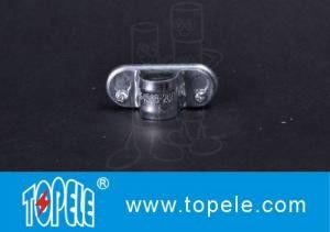 Galvanized Steel Spacer Bar Saddle With Base / 20mm Diameter Conduit Clamp