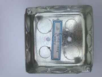 Galvanized Steel 4 Inch Square Conduit Boxes , Outdoor Conduit Box With Knockouts
