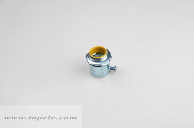 Indoor Steel EMT Conduit And Fittings Emt Connector With Yellow Gasket