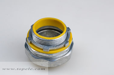 1/2&quot; - 4&quot; Zinc Liquid Tight Straight Connector With Yellow / Blue Gasket