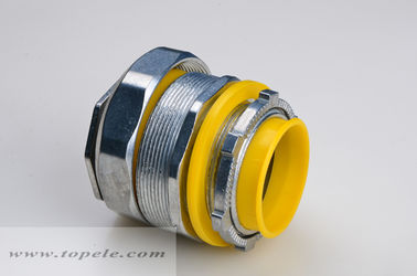 1/2&quot; - 4&quot; Zinc Liquid Tight Straight Connector With Yellow / Blue Gasket