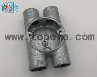 BS4568 Electrical Conduit Fittings Twin Through Way H Malleable Iron Box 20mm -32mm