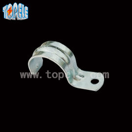 Zinc Plated Steel EMT Conduit And Fittings With One Hole Clip / Emt Conduit Straps