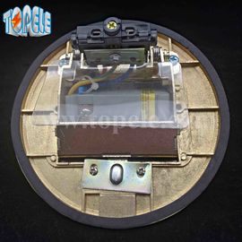 Square Panel Copper / Round Aluminum Aloy POP-up Type Floor Socket GFCI Receptacles OEM