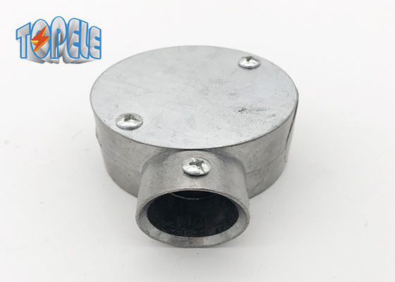BS 31 Aluminum Circular Box Gi Conduit Fittings 3/4&quot; 1&quot; One Way Terminal Box