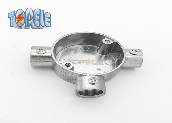 3/4&quot; 1&quot; BS31 Conduit Aluminum Fitting Circular Box 3 Way / Tee Box Iso