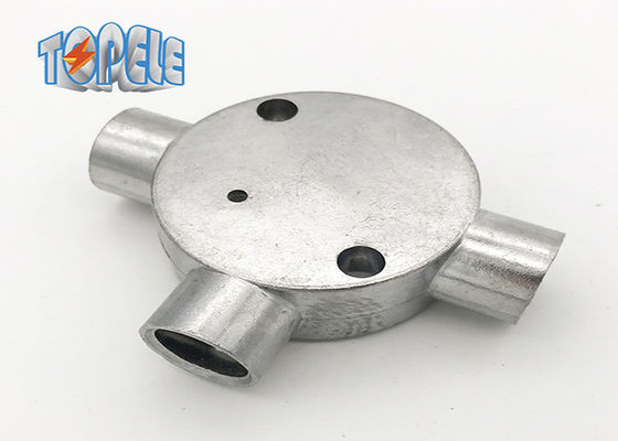 3/4&quot; 1&quot; BS31 Conduit Aluminum Fitting Circular Box 3 Way / Tee Box Iso
