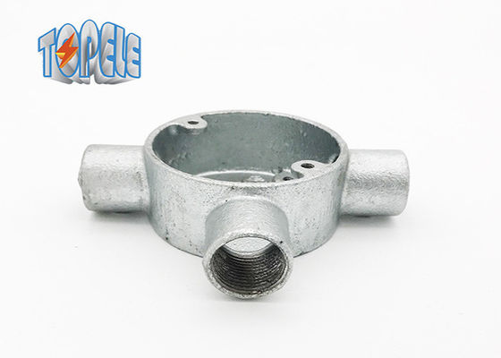 Oem Design Conduit Galvanized  Fittings Malleable IronTee  Circular Electrical Box