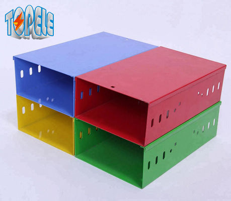 Stainless steel Pre-galvanized / Zinc Plated Electrical Cable Tray Perforated GI Cable Trunking