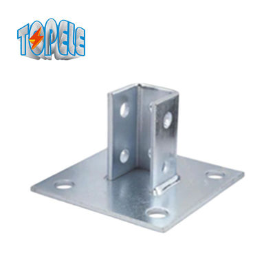 4 Hole Single Channel Post Base 13/32&quot; Unistrut Plate
