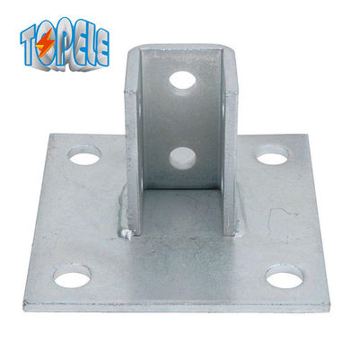 4 Hole Single Channel Post Base 13/32&quot; Unistrut Plate