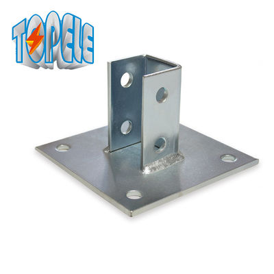 4 Hole Single Channel Post Base 13/32&quot; Unistrut Plate