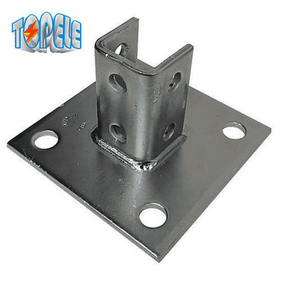 4 Hole Single Channel Post Base 13/32&quot; Unistrut Plate