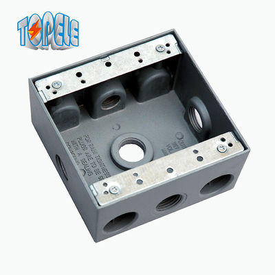 UL Listed 4x2 Weatherproof Electrical Boxes Aluminum One / Two Gang Outlet