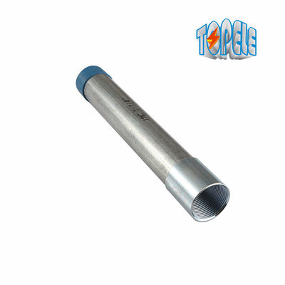 BS 4568 Galvanised Metal Electrical Conduit Pipe With Screwed Ends And Caps