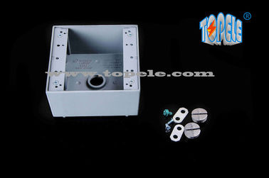 External Aluminum Weatherproof Junction Boxes , Two Gang Electrical Switch Box