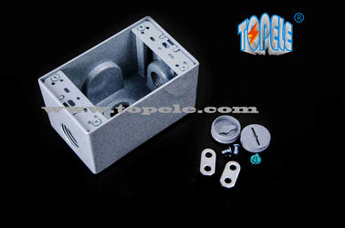 Die-cast Aluminum Weatherproof Boxes 3 Holes / 5 Holes Single Gang Outlet Boxes Die Cast Metal