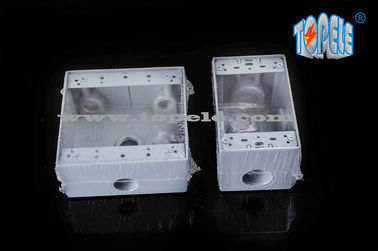 Die-cast Aluminum Weatherproof Boxes 3 Holes / 5 Holes Single Gang Outlet Boxes Die Cast Metal