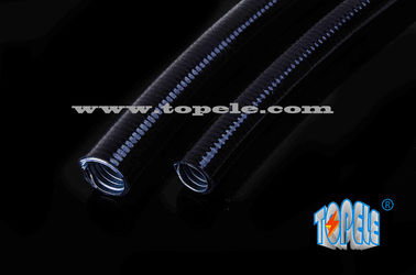 corrugated flexible conduit Grey / Black PVC Coated Electrical Galvanized Steel Flexible Pipe