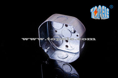 1-7/8&quot; Deep 4” Octagon steel GalvanizedConduit Boxes , Draw construction , tWith five 1/2&quot; and four 3/4&quot; KOS