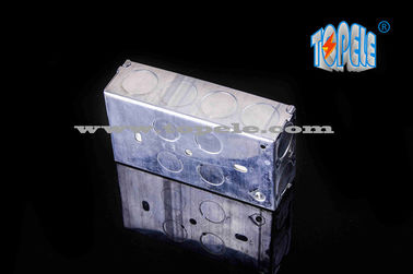 BS4568 Steel Two Gang GI Electrical Boxes And Covers For Metal Outlet Devices