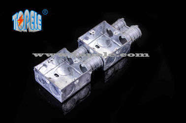 Electrical Boxes / 2-Gang British Standard Metal Conduit Box with PVC , Switch Box