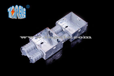 Electrical Boxes / 2-Gang British Standard Metal Conduit Box with PVC , Switch Box