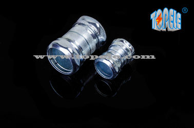 Electrical Metallic Tubing Connector / Made Of 514B Zinc Plated Steel Compression Coupling / 1/2 In To 4 In
