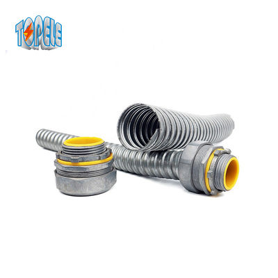 Metal Color 1/2" Zinc Die Cast Flexible Conduit Connector Straight For Conduit