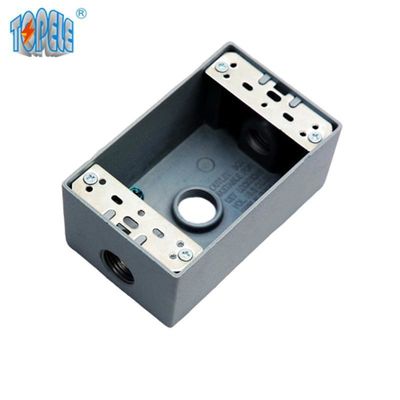 UL Listed 4x2 Aluminum One Gang Weatherproof  Outlet Box Gray