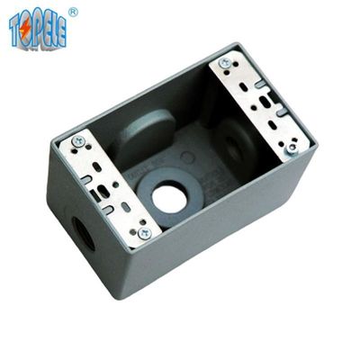 UL Listed 4x2 Aluminum One Gang Weatherproof  Outlet Box Gray