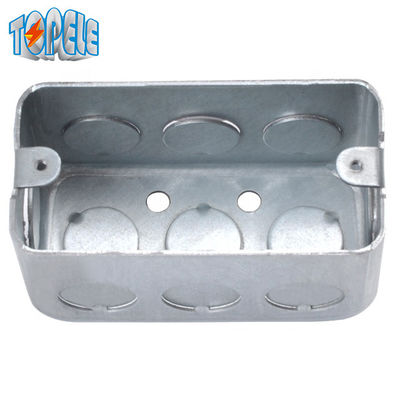 1 Gang Rectangular Electrical Junction Box Galvanized Steel 2x4 Inch