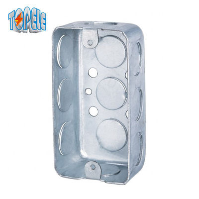 1 Gang Rectangular Electrical Junction Box Galvanized Steel 2x4 Inch