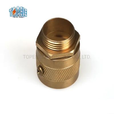 Brass Flex Metal Conduit Fittings Long Short Type Male Hexagon Bush