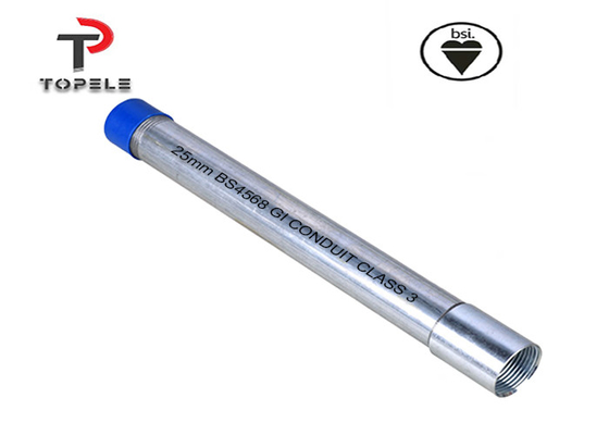 25mm Class 3 BS Galvanized Gi Conduit Pipe For Electrical Wiring