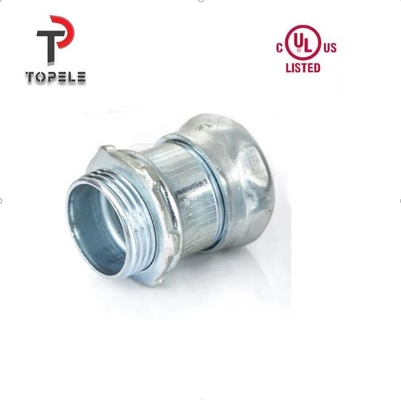 Galvanized Steel EMT Conduit Connector Compression Type