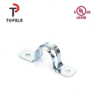 UL Standard 1/2&quot; - 4&quot; Pre Galvanized Two Hole Strap For EMT Conduit