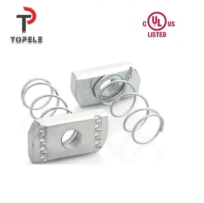M6 M8 M10 M12 Unistrut Channel Galvanized Zinc Plated Steel Spring Nut