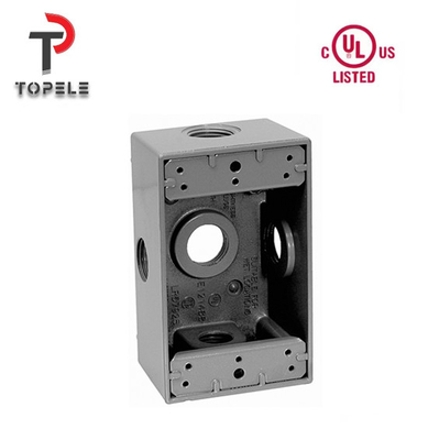 UL Listed Weatherproof Electrical Boxes Aluminum One Gang Outlet