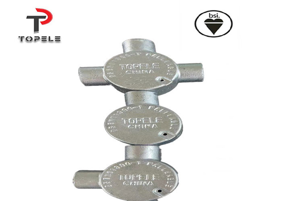 Galvanized Electrical Circular Junction Box 20mm 25mm Malleable Iron 3 Way Hot Dip